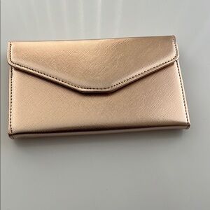 CLOSET CLOSING- Elegant Rose Gold Women's travel wallet/clutch - NWOT